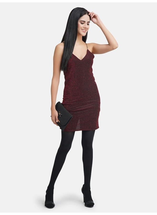 Glamroot Strechable High Waist Pantyhose Opaque Stocking Tights For Women , Black - Image 5